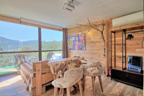 Sublime cabane perchée climatisé avec SPA et cinéma vue panoramique Le Mas des faraches